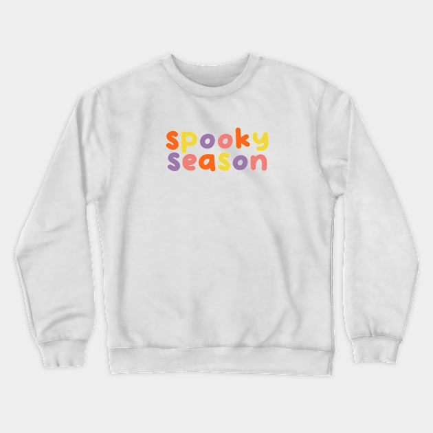 Spooky season cute type design Crewneck Sweatshirt by taylor-lang